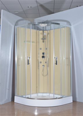 Lingkaran Kuadran Kamar mandi dengan baki akrilik putih krom aluminium