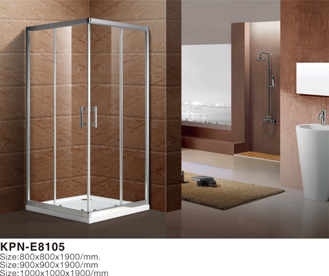 Persegi 5mm kaca tempered 900x900x2000mm Kamar Mandi Curved Corner Shower Enclosure, Shower Dan Bath Enclosures