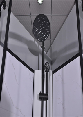 Kabin Shower Kamar Mandi , Unit Shower 850 X 850 X 2250 mm Aluminium hitam