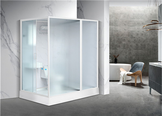 Kabin Shower Baki ABS Akrilik Putih2000*1160*2150mm sisi aluminium putih terbuka
