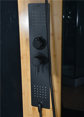 Kabin shower dengan baki akrilik putih 1200 * 800 * 2250cm aluminium hitam