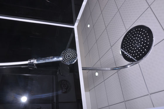 Kabin Shower Persegi dicat silive Dengan Baki ABS Akrilik Putih