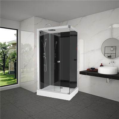 Kabin Shower Persegi dicat silive Dengan Baki ABS Akrilik Putih
