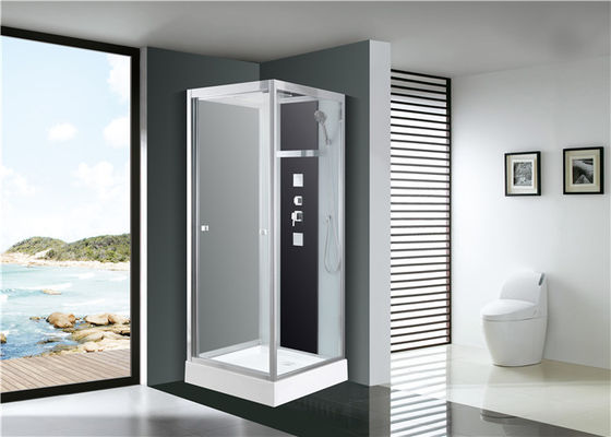 , Kabin Shower Persegi dengan baki akrilik putih, Pintu Pivot Mode Kios Pancuran Sudut