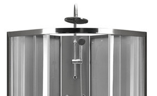 Circle Quadrant Shower Cabin dengan baki akrilik putih 850*850*2250cm