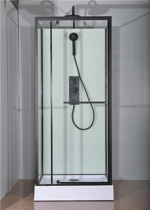 Fashion Pivot Door， Corner Shower Stalls, Square Shower Cabin dengan baki akrilik putih