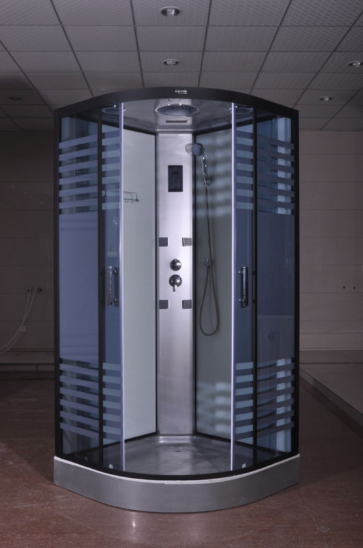 KPN9001B Disesuaikan Circle Glass Shower Kabin Unit Shower Nyaman, baki rendah